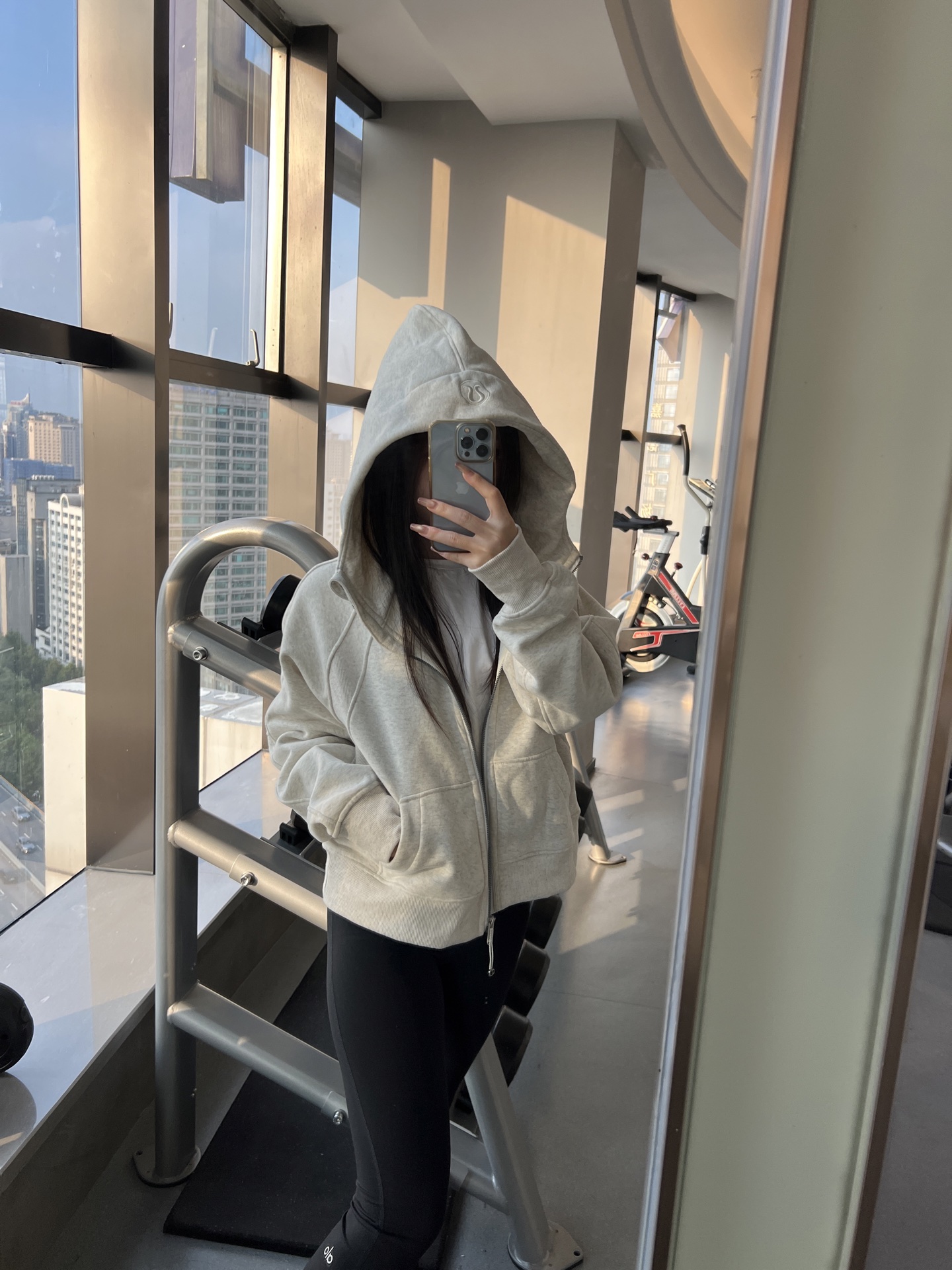 Lululemon Scuba jacket lounge light gray yoga