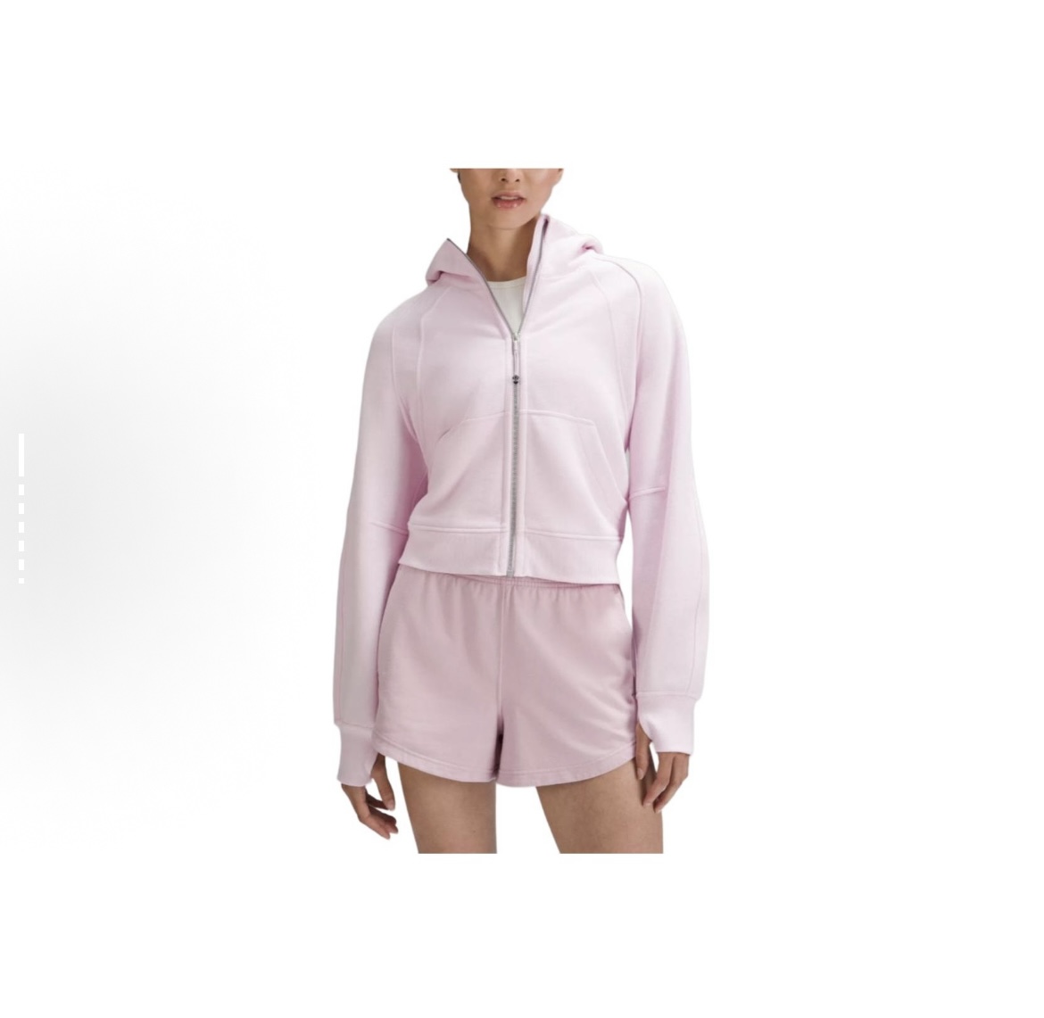 Lululemon Scuba jacket lounge light pink and light blue yoga