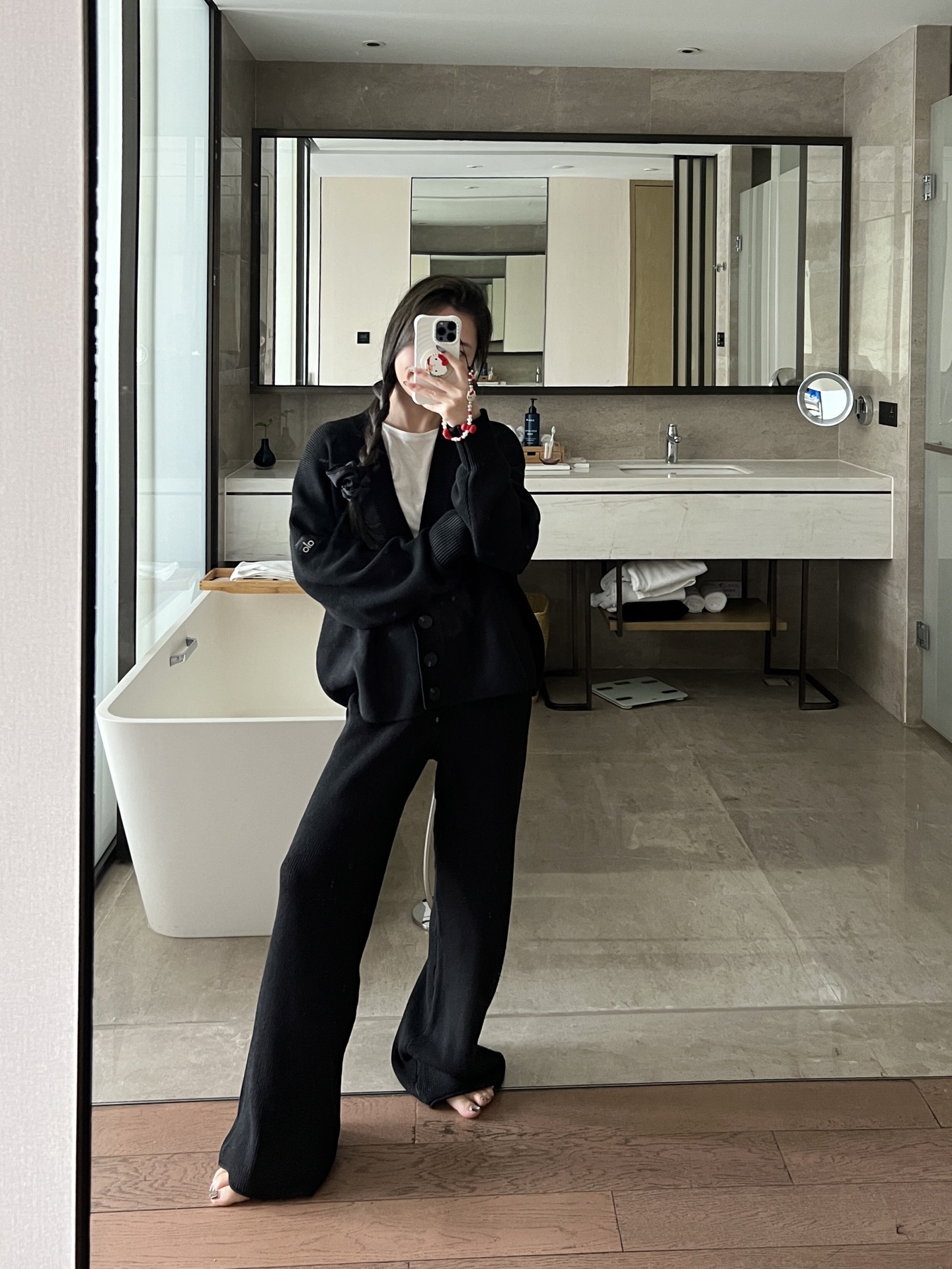 Alo jacket lounge black yoga