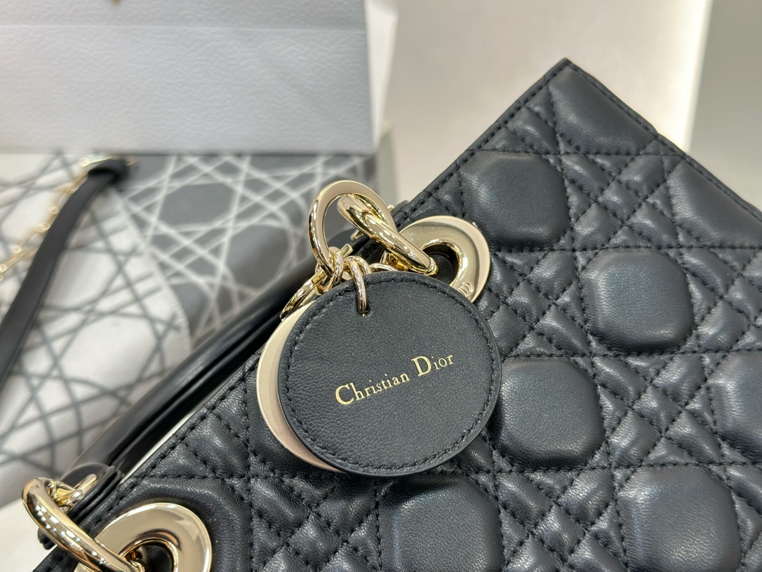 𝑳𝒂𝒅𝒚 𝑫–𝑱𝒐𝒚 横版戴妃包中号❗️黑色中号现货🔥比起方方正正的经典款戴妃横版甜酷本体！又优雅又有个