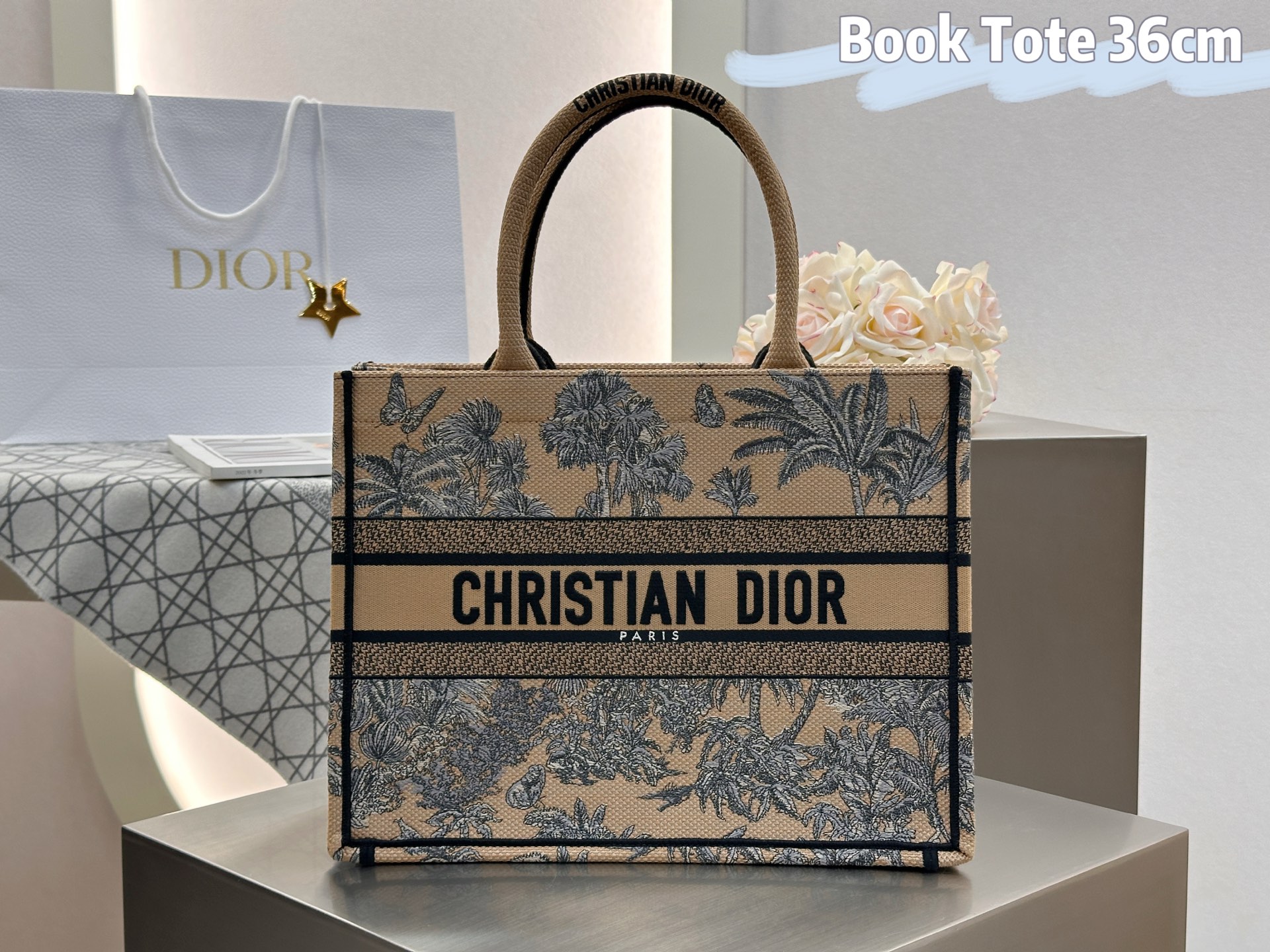 𝗗𝗶𝗼𝗿𝐢𝐯𝐢𝐞𝐫𝐚 𝗕𝗼𝗼𝗸 𝗧𝗼𝘁𝗲 中号托特❗最新款的𝐵𝑜𝑜𝑘 𝑡𝑜𝑡𝑒首发！！杏色椰子树🌴托特中