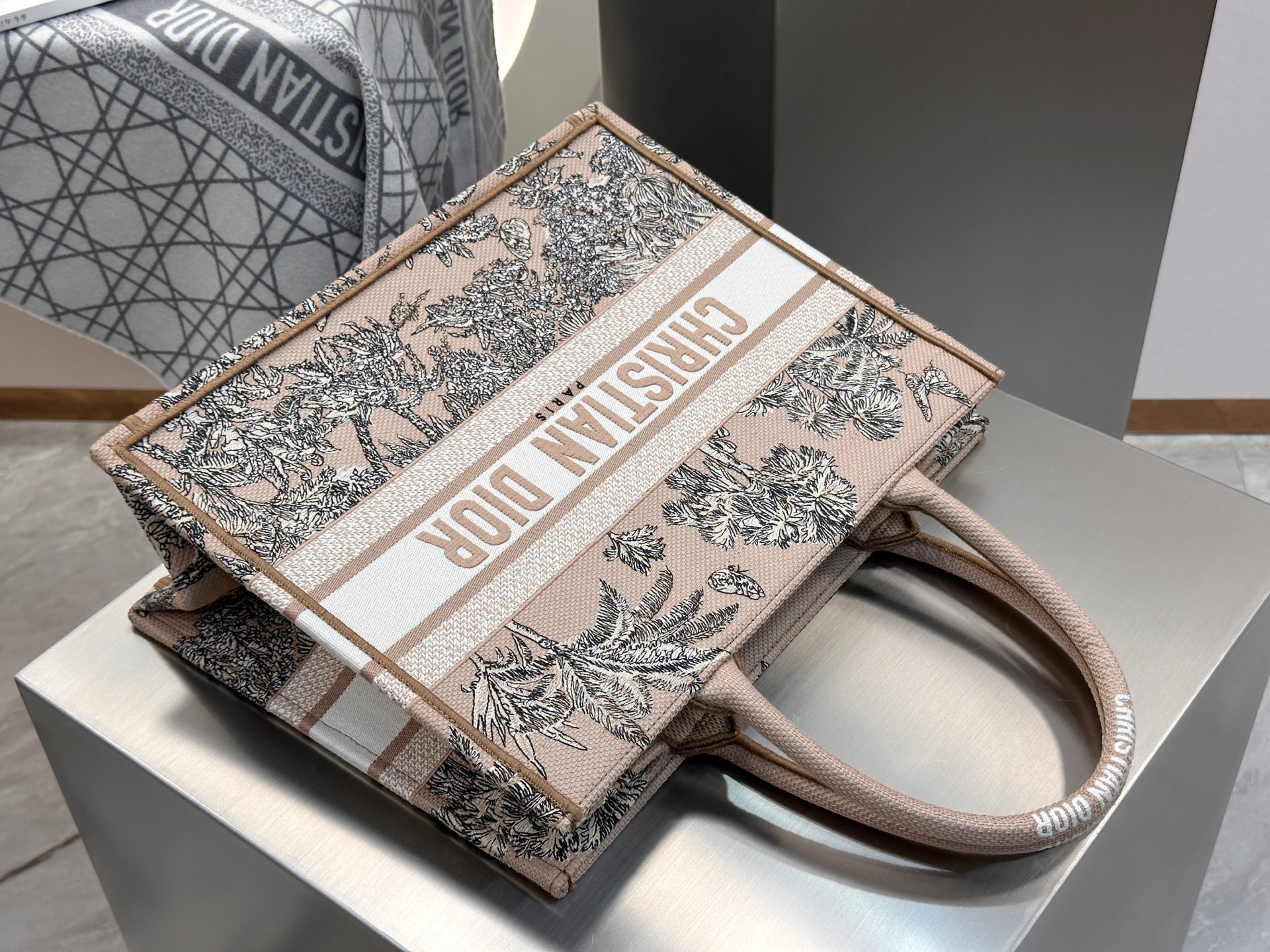 𝗗𝗶𝗼𝗿𝐢𝐯𝐢𝐞𝐫𝐚 𝗕𝗼𝗼𝗸 𝗧𝗼𝘁𝗲 中号托特❗最新款的𝐵𝑜𝑜𝑘 𝑡𝑜𝑡𝑒首发！！奶茶色椰子树🌴托特