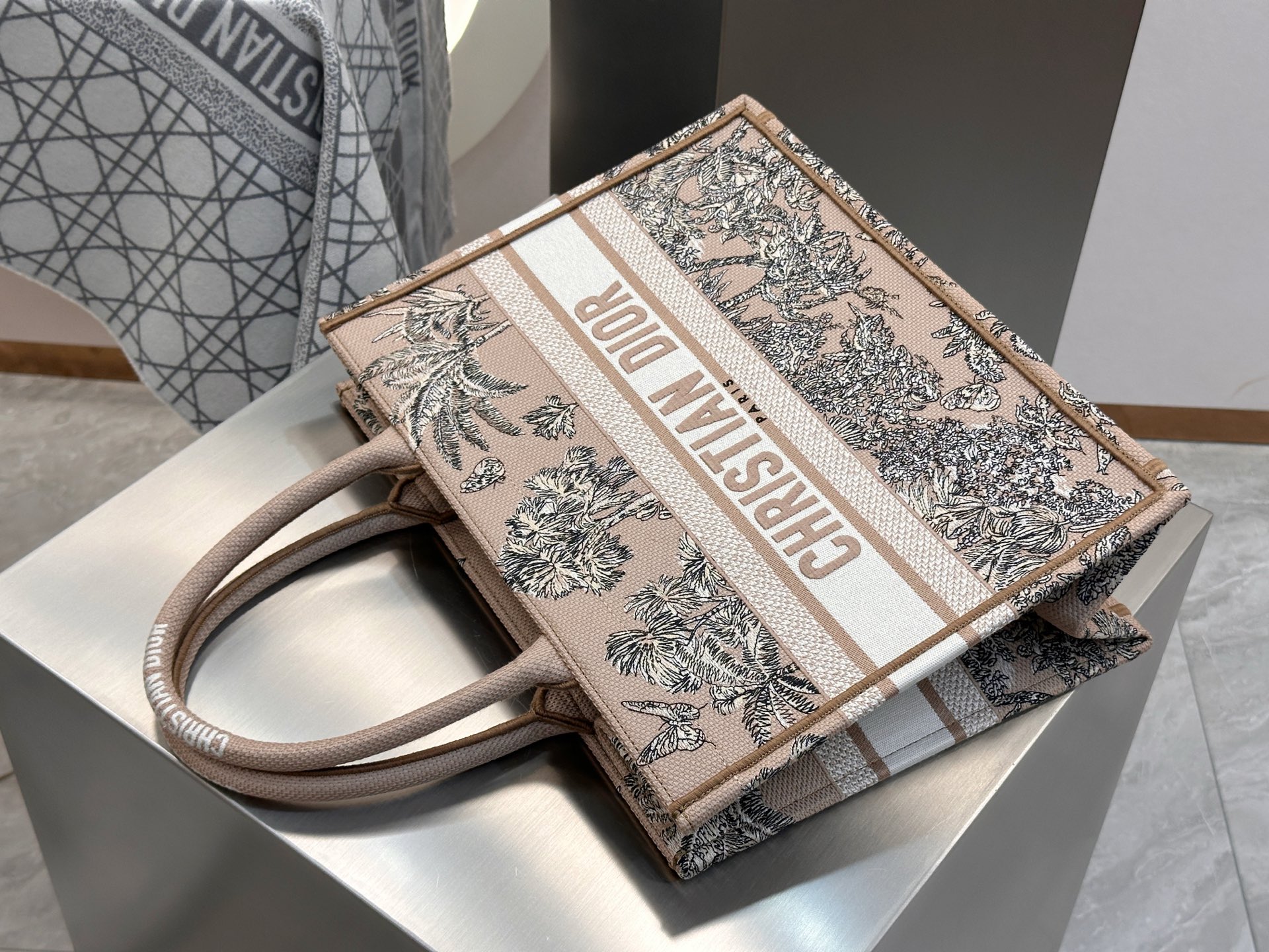 𝗗𝗶𝗼𝗿𝐢𝐯𝐢𝐞𝐫𝐚 𝗕𝗼𝗼𝗸 𝗧𝗼𝘁𝗲 中号托特❗最新款的𝐵𝑜𝑜𝑘 𝑡𝑜𝑡𝑒首发！！奶茶色椰子树🌴托特