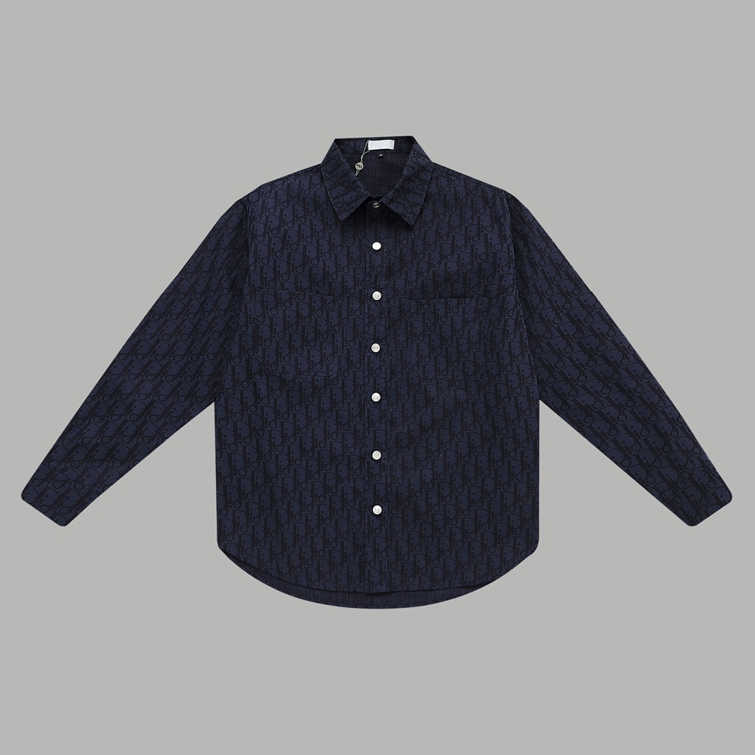 (Versión superior, diferencia de moneda) Estilo: Chaqueta tipo camisa de lona con estampado integral Dior Color: Color …