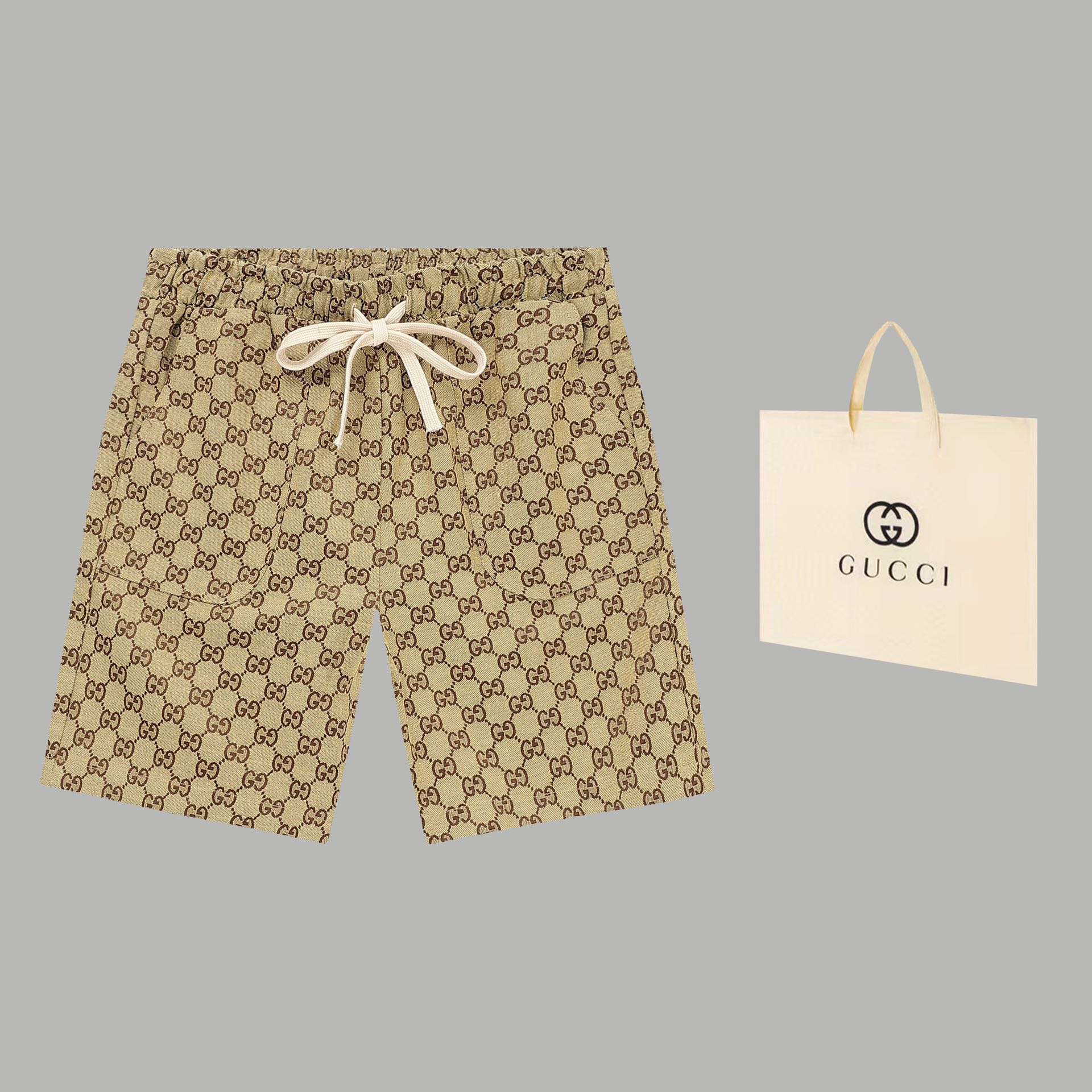 (Versión superior, diferente de la calidad común) Estilo: Pantalones cortos Gucci x TNF con bordado jacquard.…