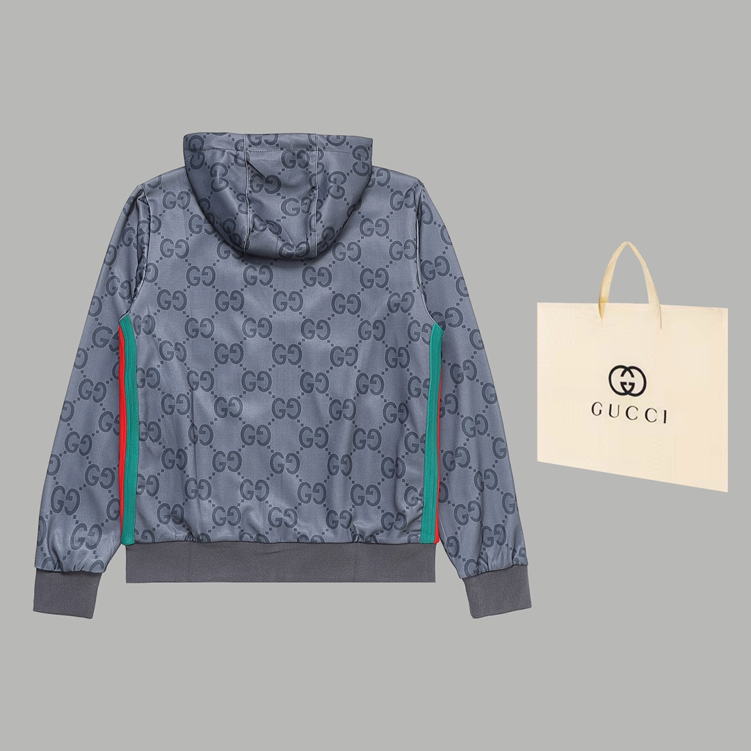 Gucci Hoodie Coat in Picture Color, Custom Florist Fabric, Gender-Neutral, Sizes S-XXL - 图片 3