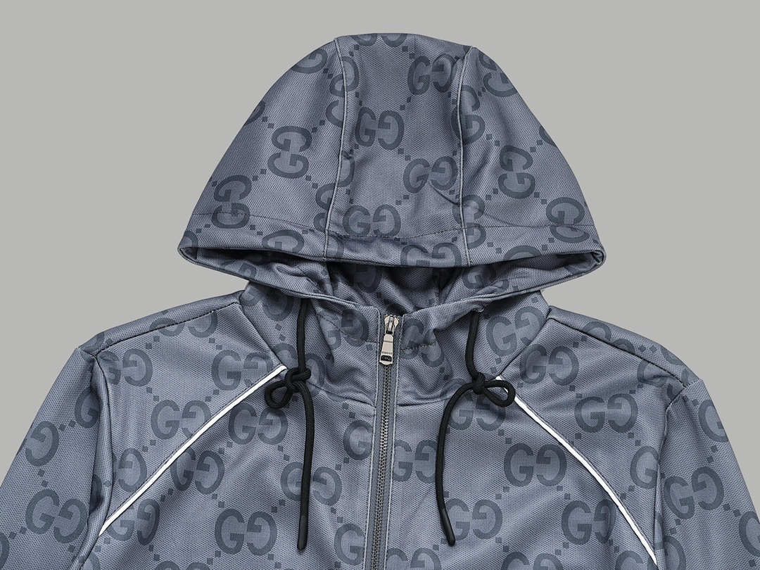 Gucci Hoodie Coat in Picture Color, Custom Florist Fabric, Gender-Neutral, Sizes S-XXL - 图片 4