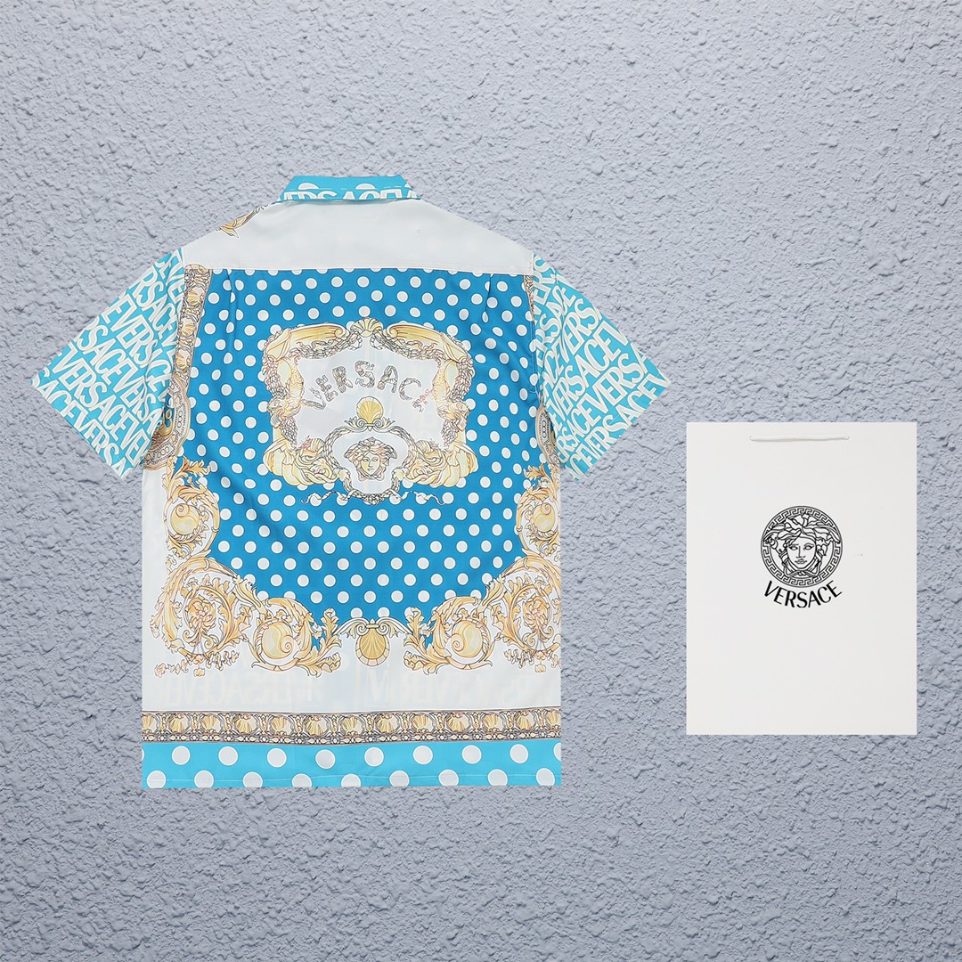 Versace Polo Shirts in Picture Color, Sizes S-XL, Cotton Fabric with Sand Finish - 图片 2
