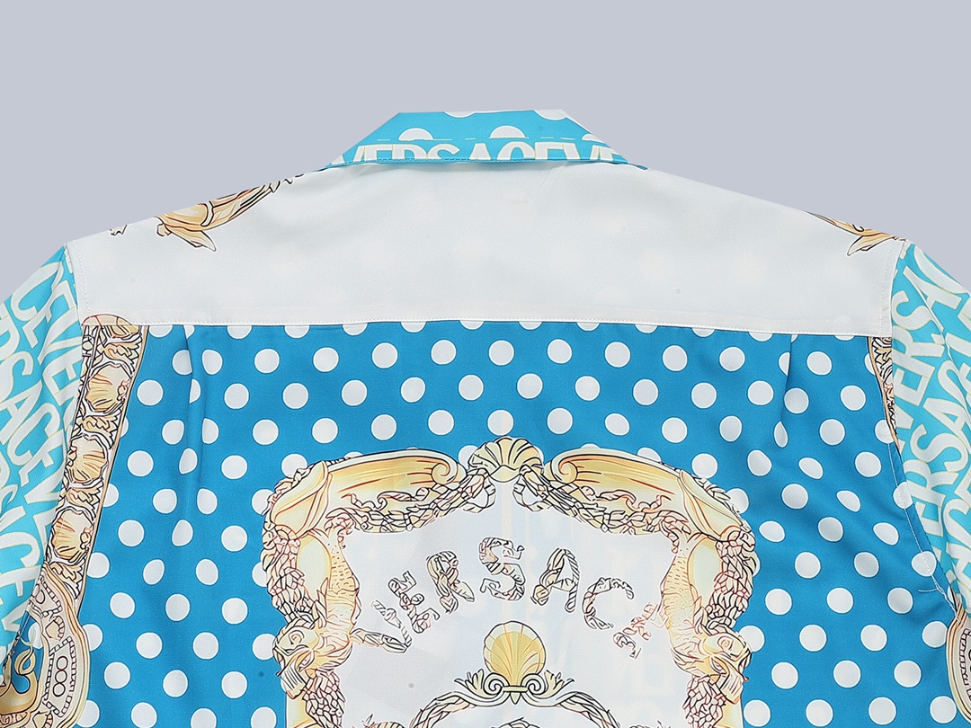 Versace Polo Shirts in Picture Color, Sizes S-XL, Cotton Fabric with Sand Finish - 图片 9