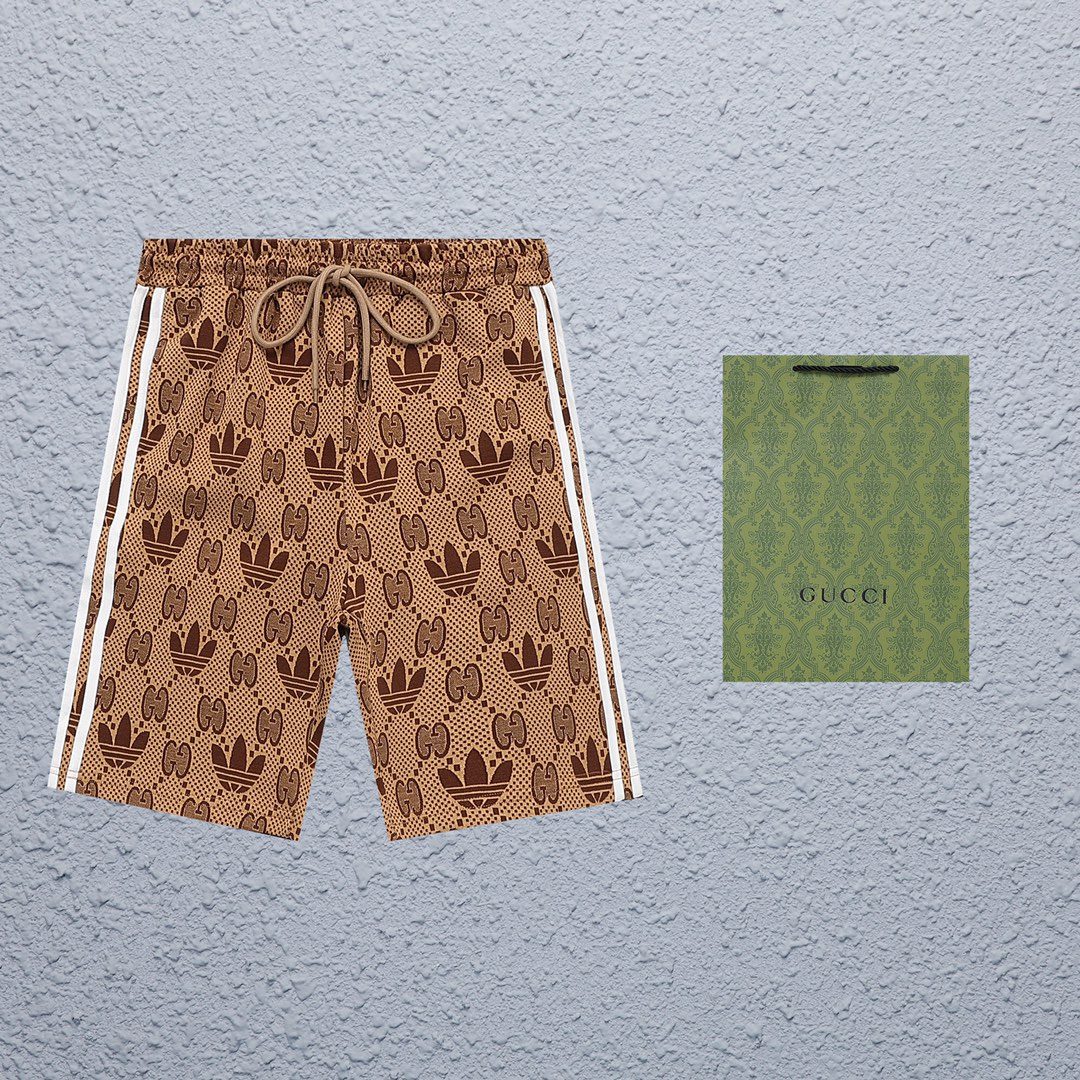 (Versión de lujo, diferente de la común) Estilo: Gucci X Adidas shorts con cinta de tela estampada. Color: color de la …