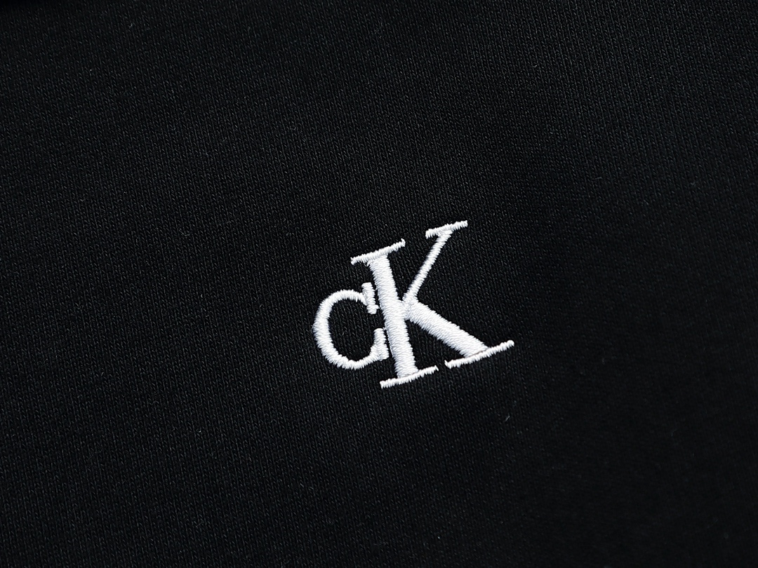 “CJCR CK Small Embroidery Hoodie Jacket in Picture Color, Custom Cotton Fabric, Unisex, S-XL” - 图片 5