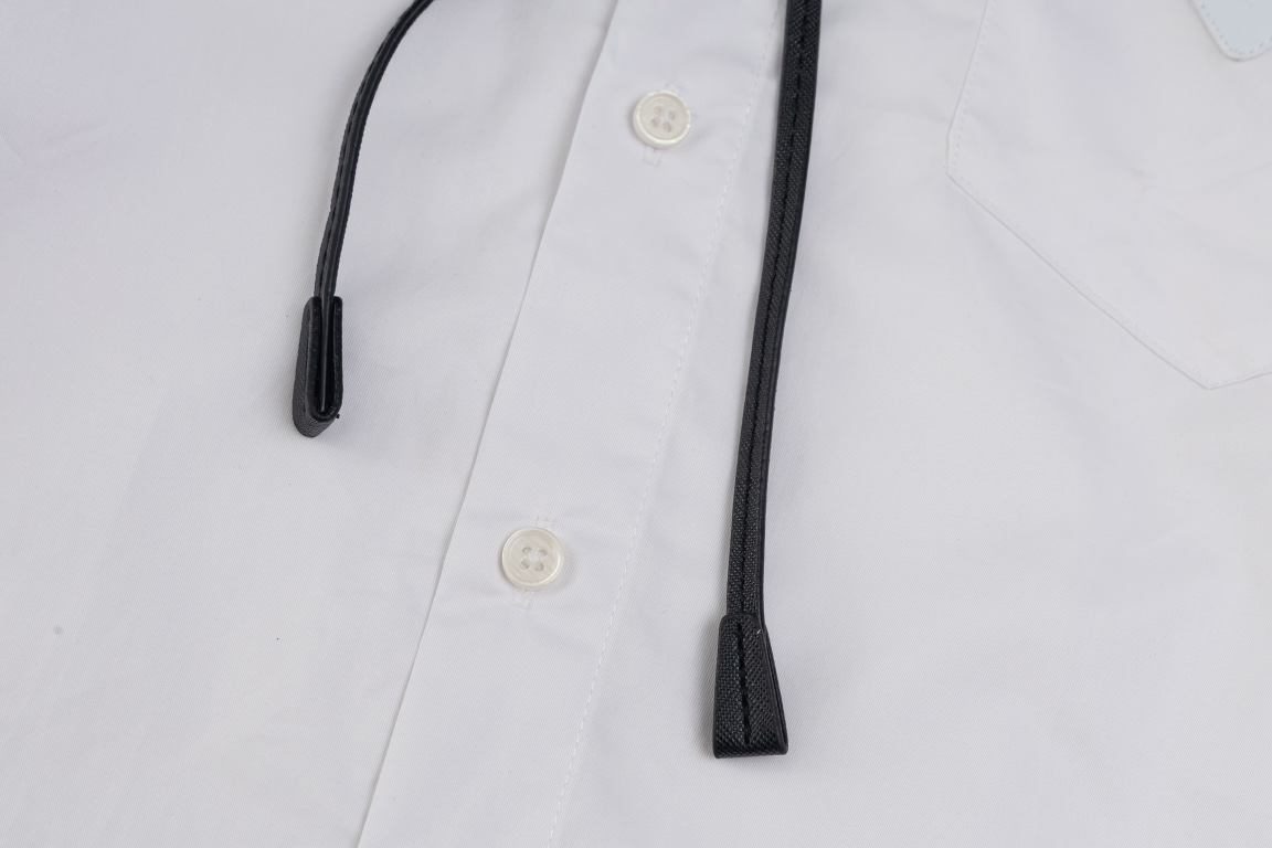 Prada Tie Long Sleeve Shirt Set in Various Sizes and Colors, Gender-Neutral Option - 图片 6