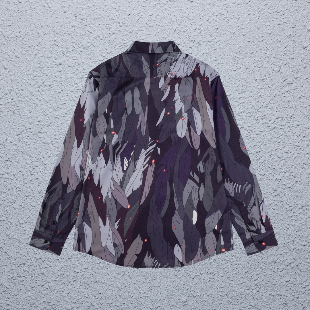 CJCR Top Version Distinguished Currency Long Sleeve Shirt in Picture Color - 图片 1