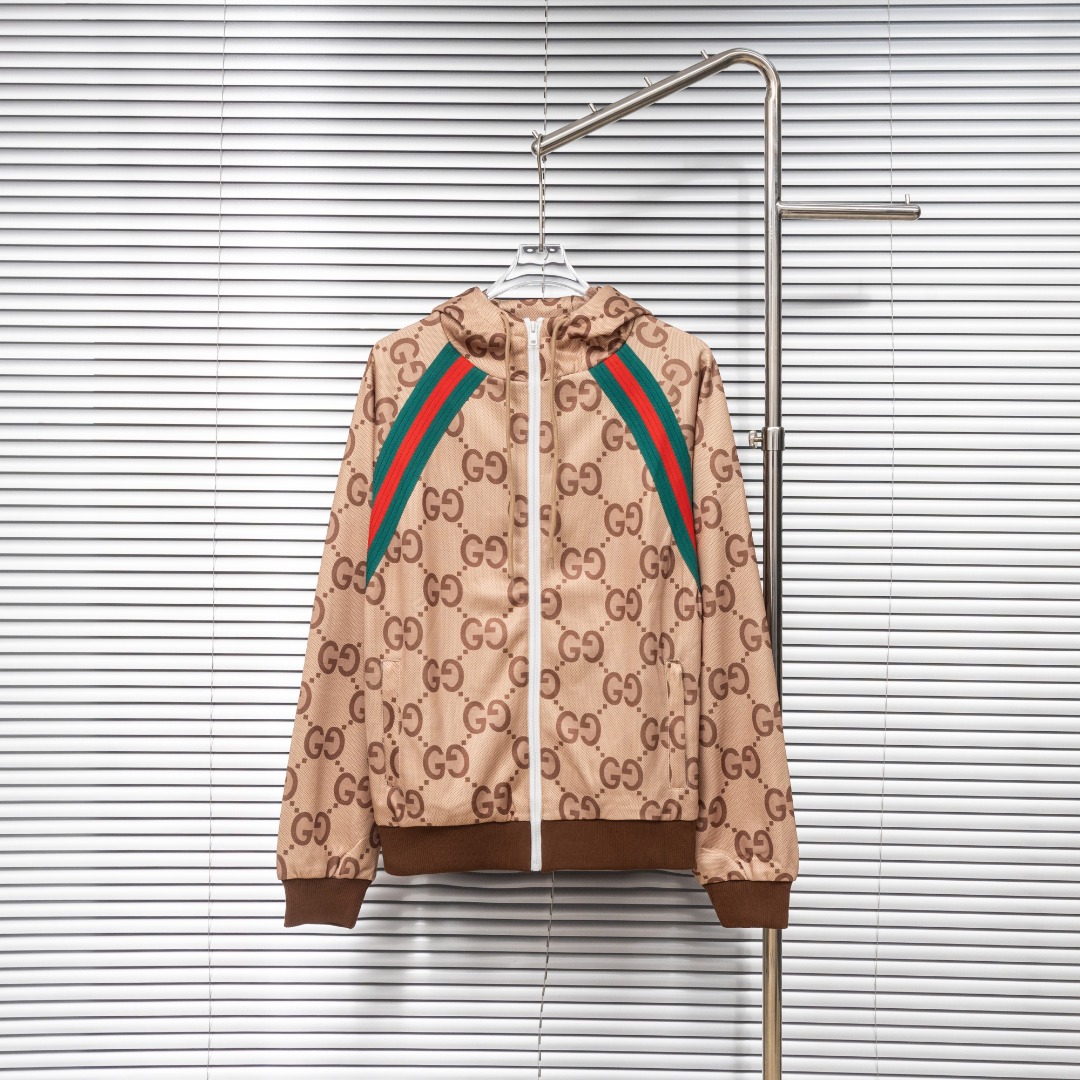 Gucci 款式：古驰Gucci连帽织带开衫外套
