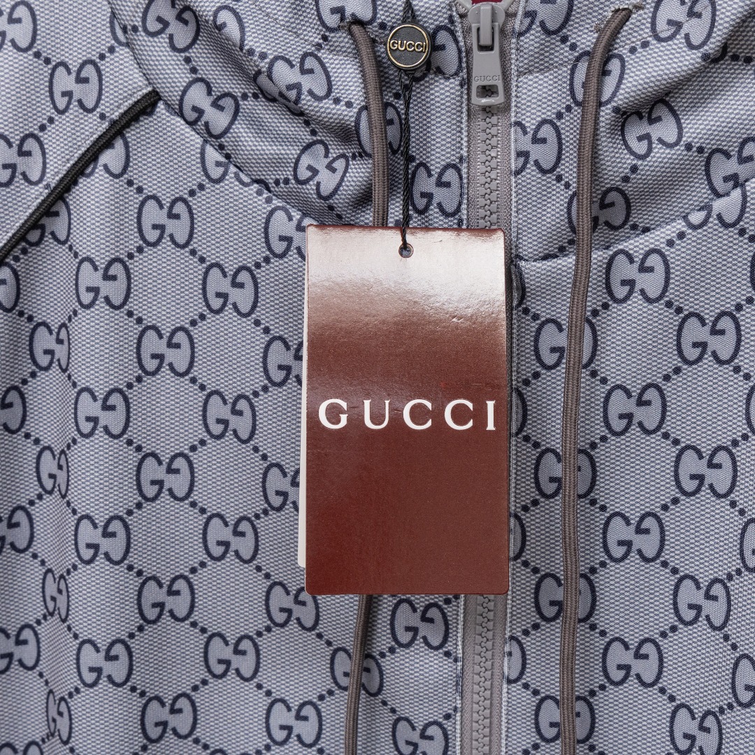 Gucci 款式：古驰Gucci连帽织带开衫外套
