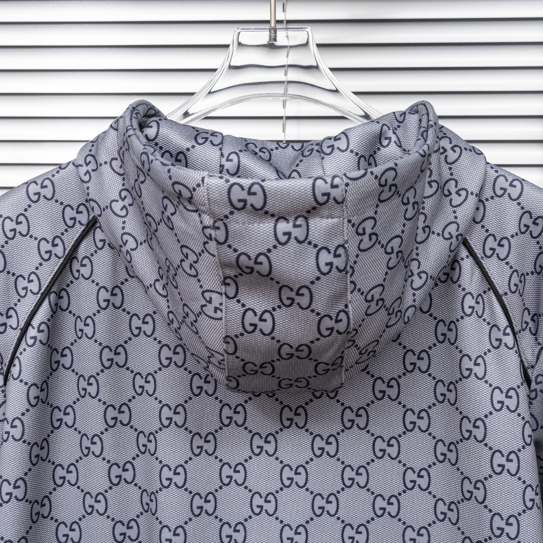 Gucci 款式：古驰Gucci连帽织带开衫外套