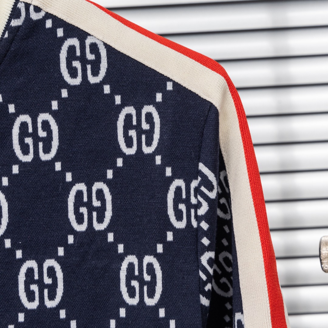 Gucci 款式：古驰Gucci双G提花织带外套