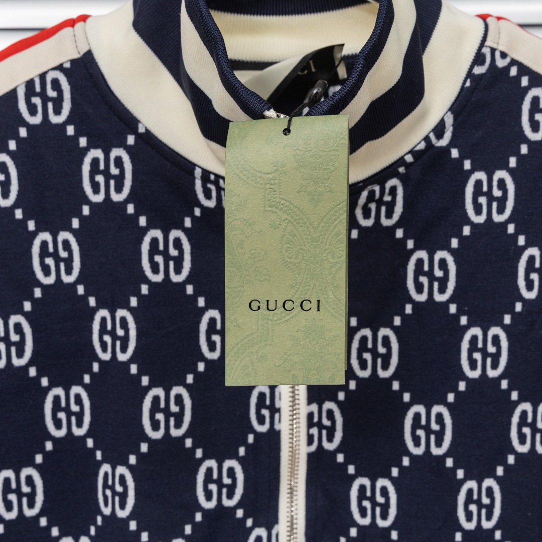 Gucci 款式：古驰Gucci双G提花织带外套
