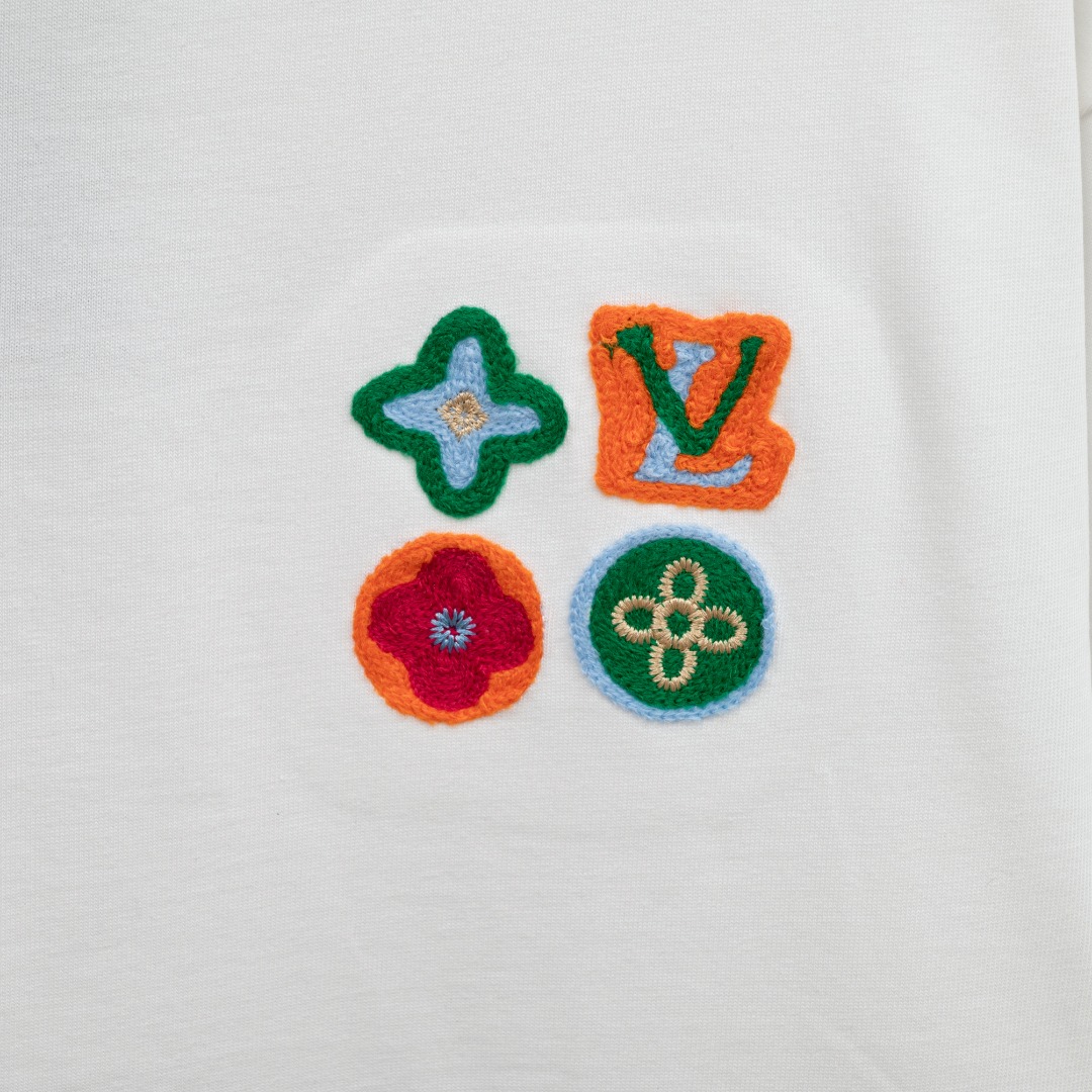 Louis Vuitton 款式：路易威登LV拼色老花全刺绣工艺短袖
