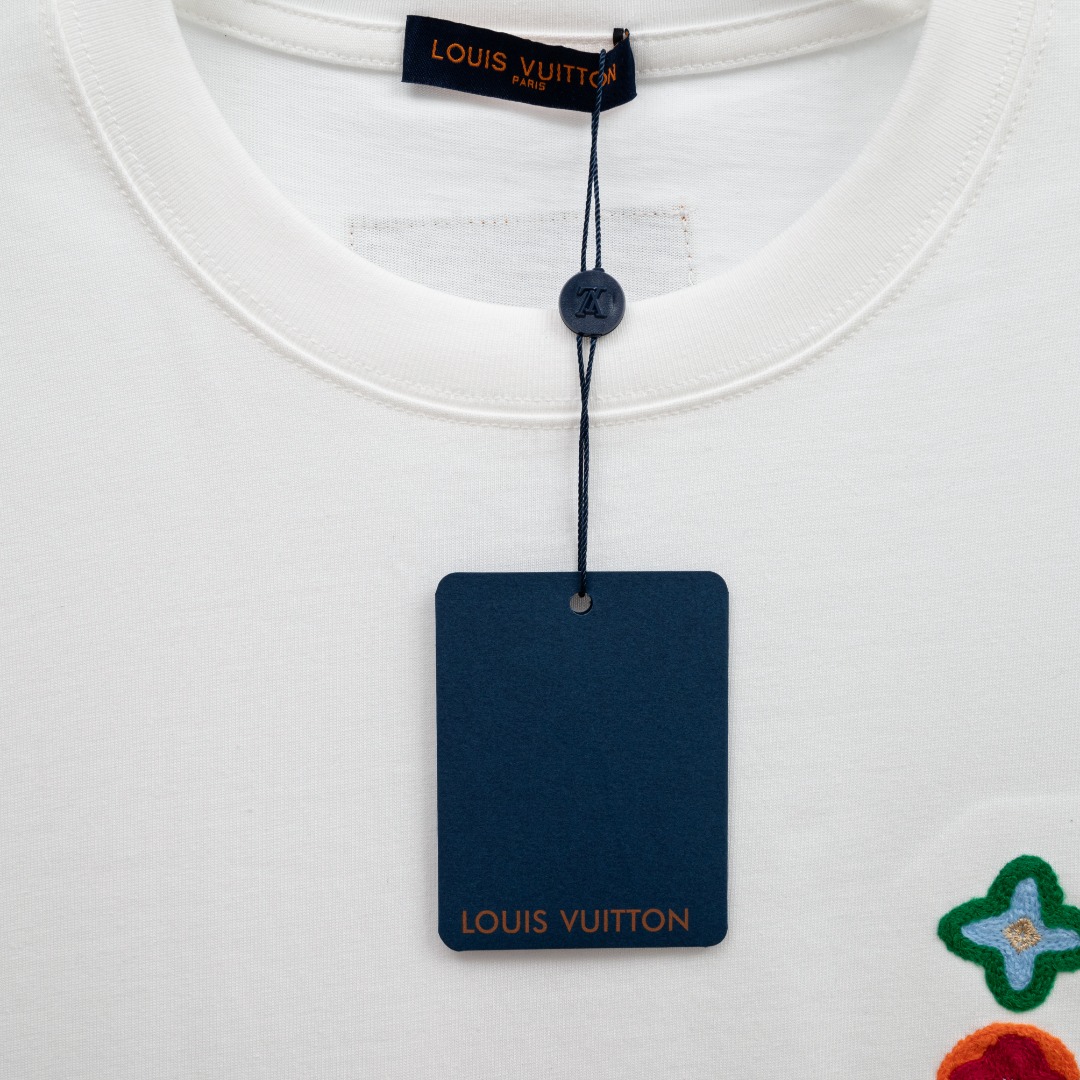 Louis Vuitton 款式：路易威登LV拼色老花全刺绣工艺短袖