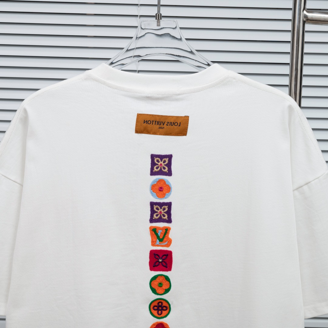 Louis Vuitton 款式：路易威登LV拼色老花全刺绣工艺短袖