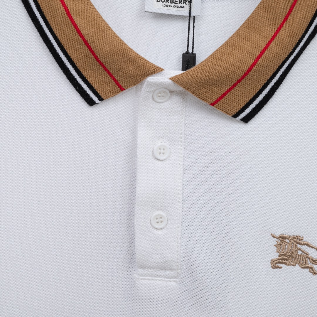 Burberry 款式：巴宝莉BBR战马刺绣拼接领口短袖POLO