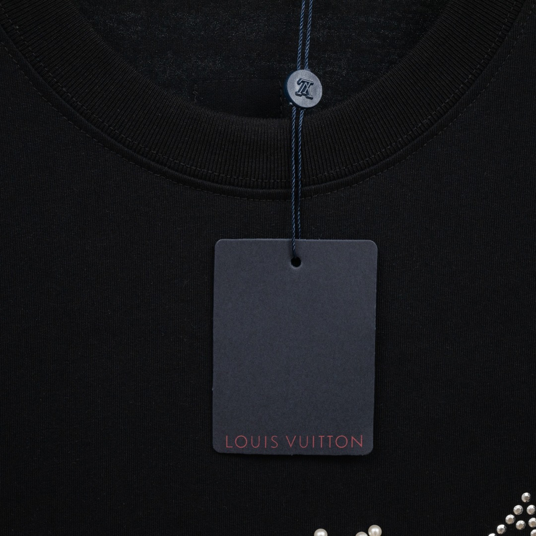 Louis Vuitton 款式：路易威登LV手工珍珠工艺短袖