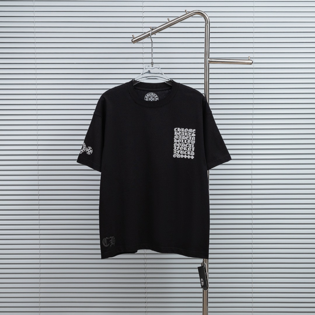 Chrome Hearts 款式：克罗心CH做旧破洞立体发泡工艺短袖
