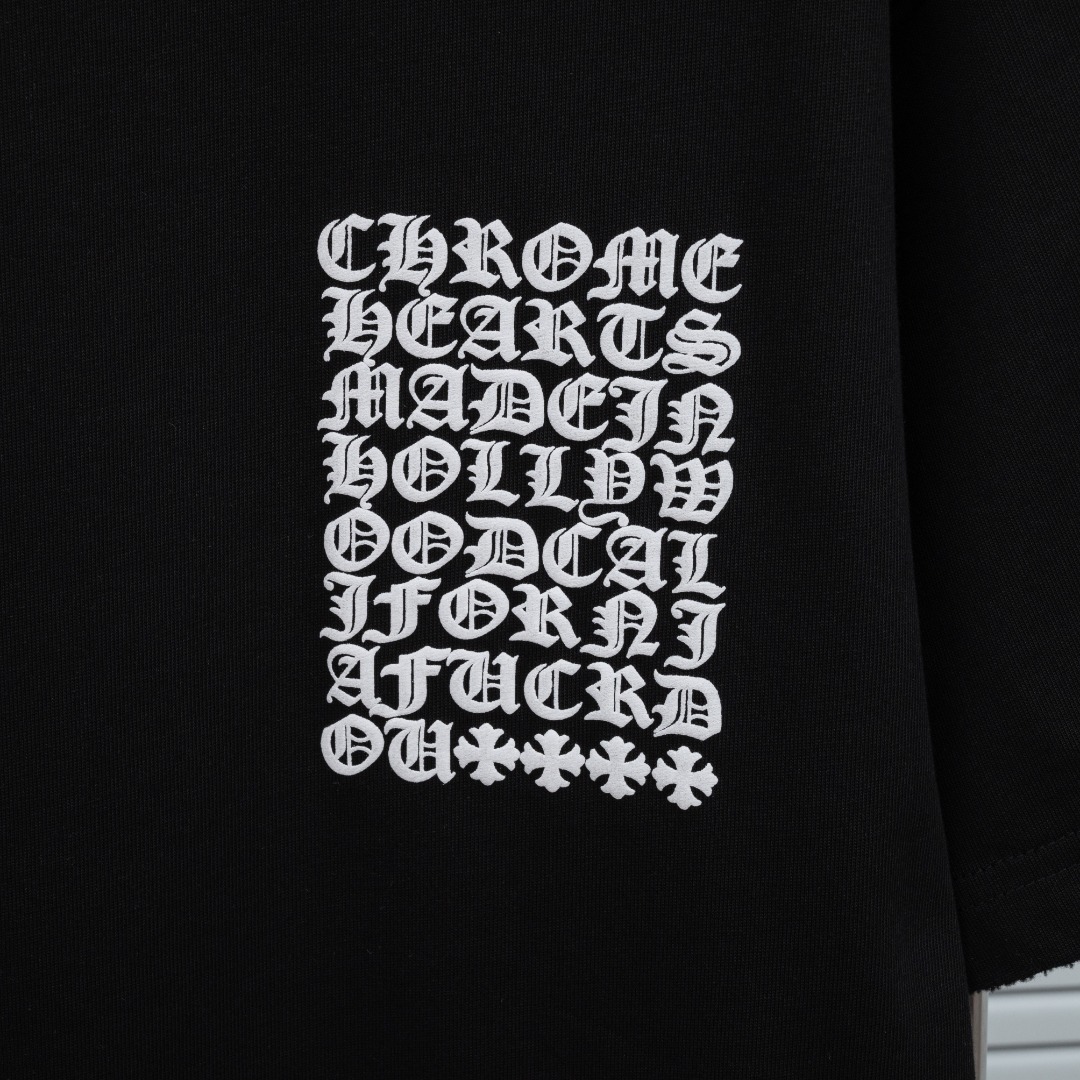 Chrome Hearts 款式：克罗心CH做旧破洞立体发泡工艺短袖