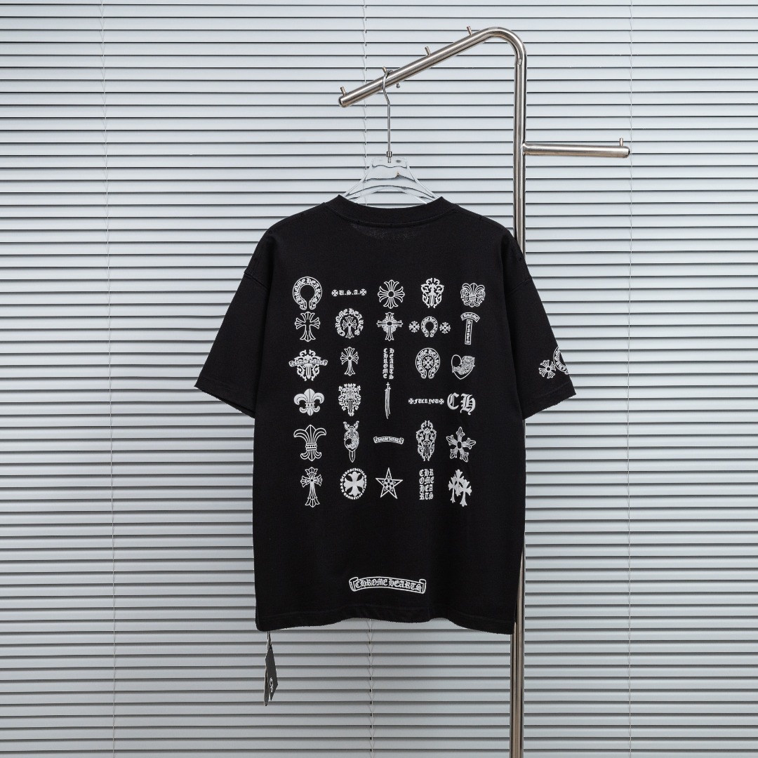 Chrome Hearts 款式：克罗心CH做旧破洞立体发泡工艺短袖