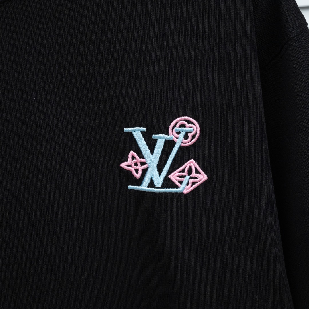 Louis Vuitton 款式：路易威登LV破洞彩色渐变溶解刺绣工艺短袖