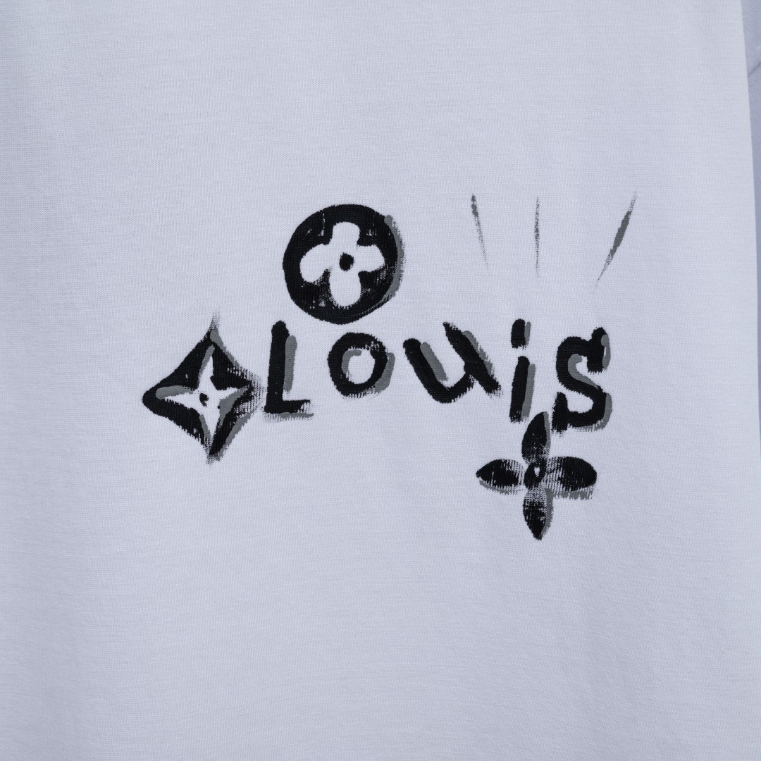 Louis Vuitton 款式：路易威登LV破洞手绘涂鸦工艺短袖