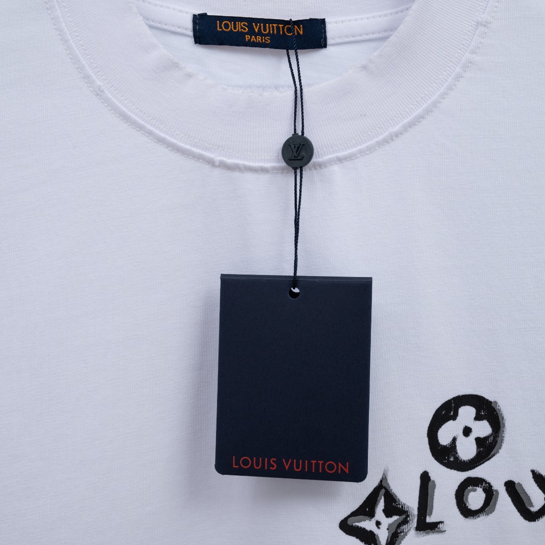 Louis Vuitton 款式：路易威登LV破洞手绘涂鸦工艺短袖