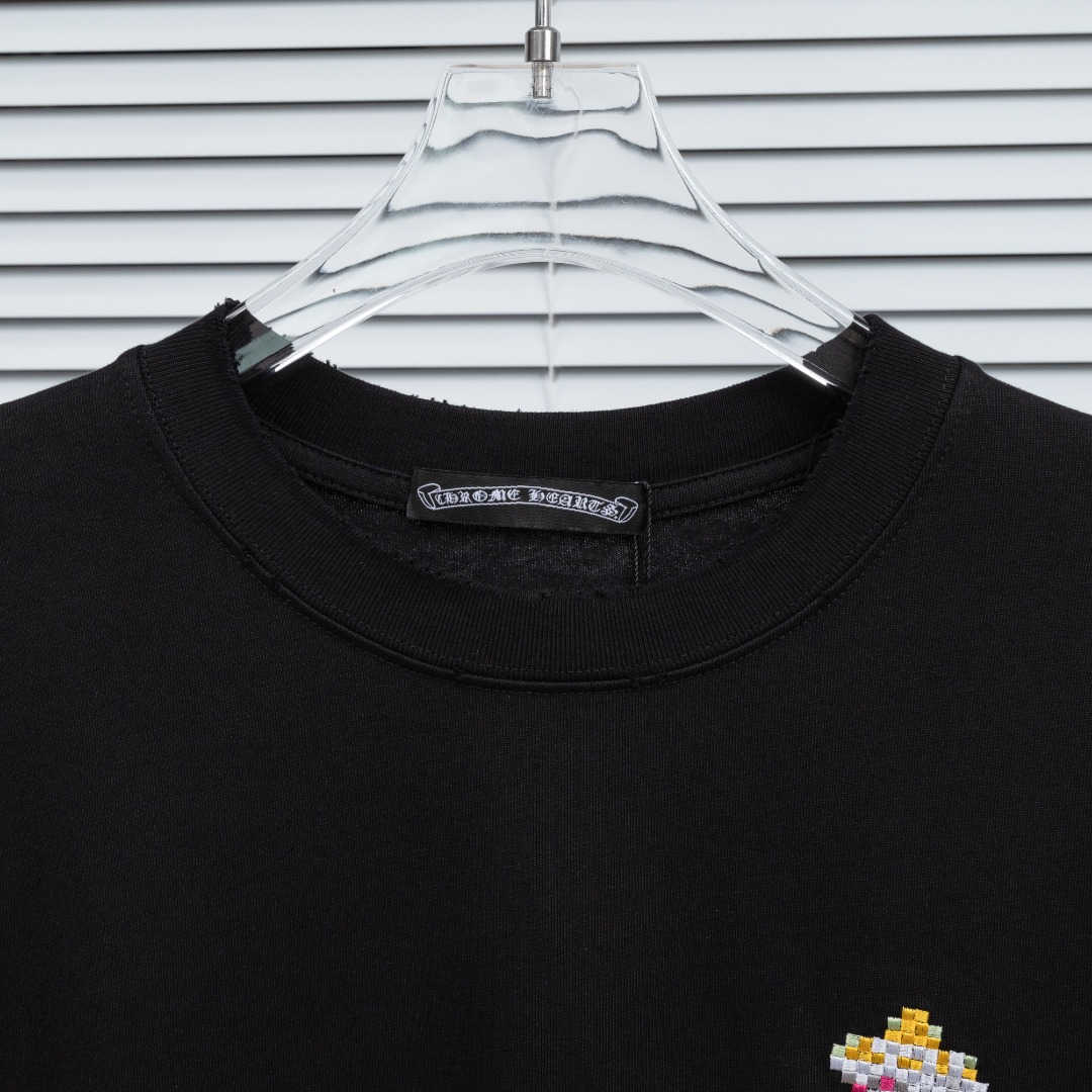 Chrome Hearts 款式：克罗心CH十字刺绣马赛克多色十字架工艺短袖