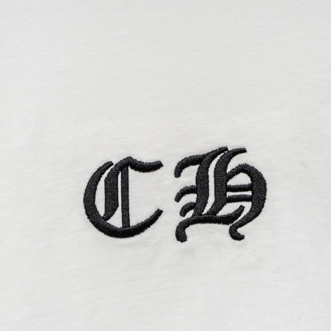 Chrome Hearts 款式：克罗心CH做旧破洞贴布刺绣工艺短袖