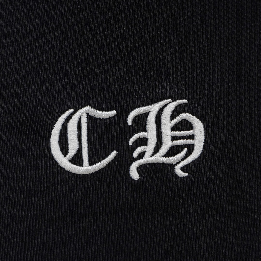 Chrome Hearts 款式：克罗心CH做旧破洞贴布刺绣工艺短袖