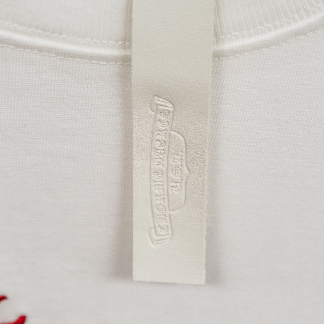 Chrome Hearts 款式：克罗心CH做旧破洞散花十字架刺绣 定制贴布工艺短袖
