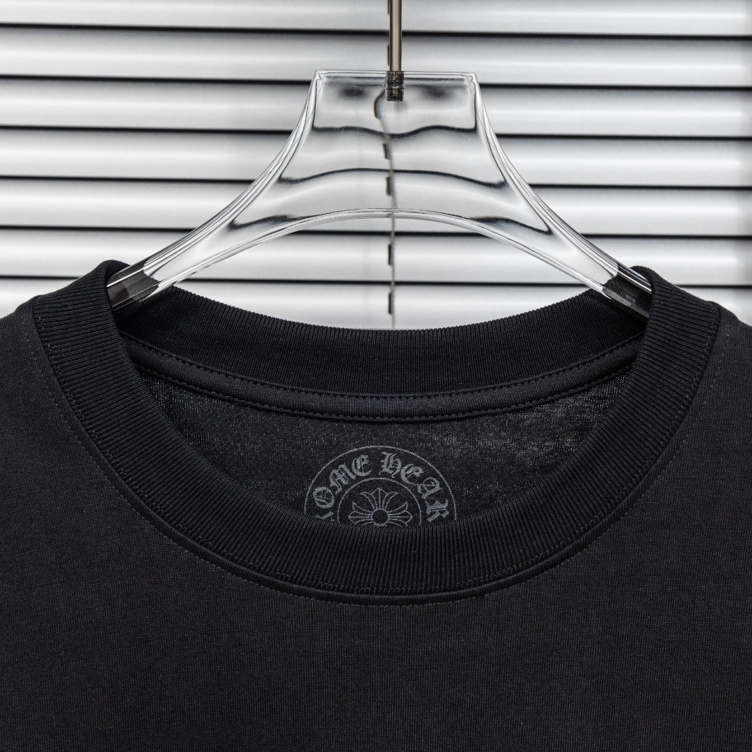 Chrome Hearts 款式：克罗心CH做旧小口袋植绒国旗工艺短袖