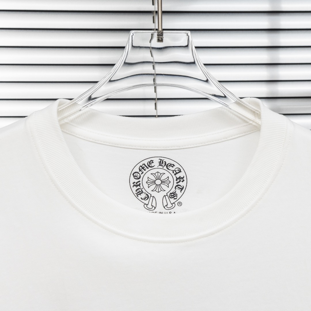 Chrome Hearts 款式：克罗心CH做旧小口袋植绒国旗工艺短袖