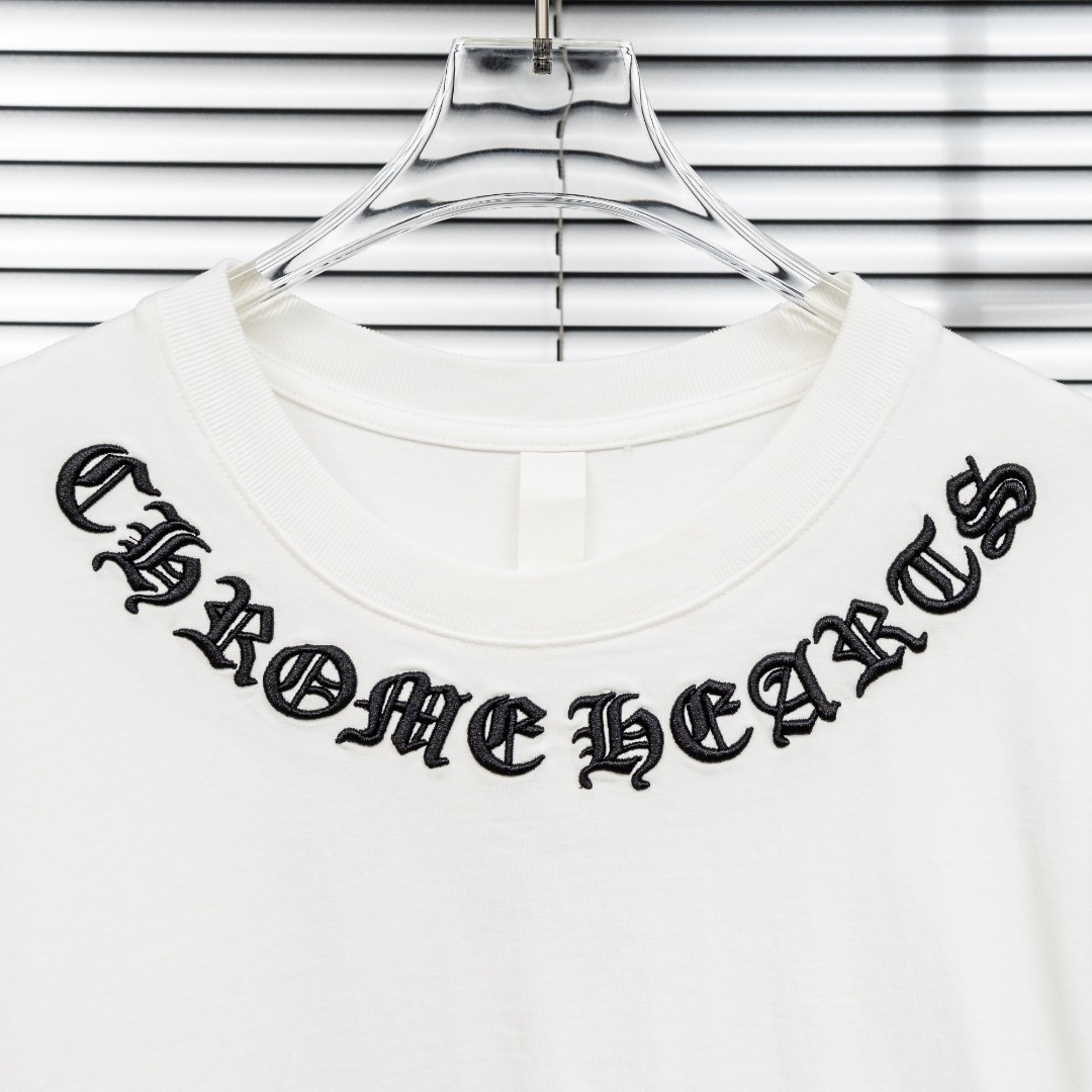 Chrome Hearts 款式：克罗心CH梵文围脖刺绣 贴布多工艺短袖