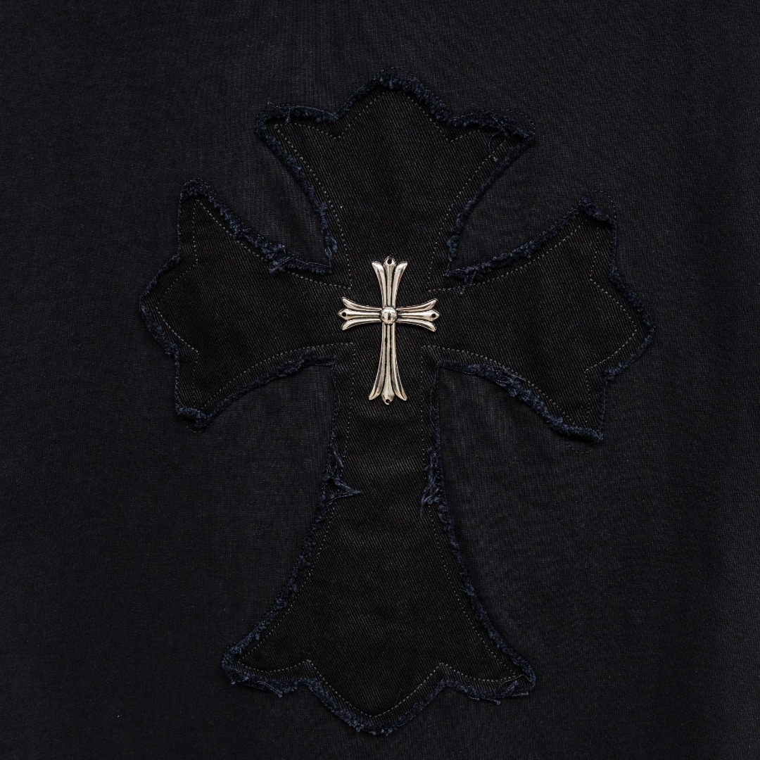 Chrome Hearts 款式：克罗心CH梵文围脖刺绣 贴布多工艺短袖