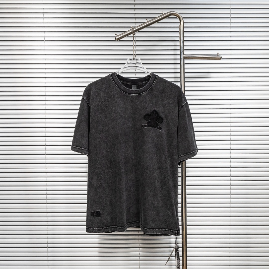 Chrome Hearts 款式：克罗心CH重工水洗做旧十字架贴布工艺短袖