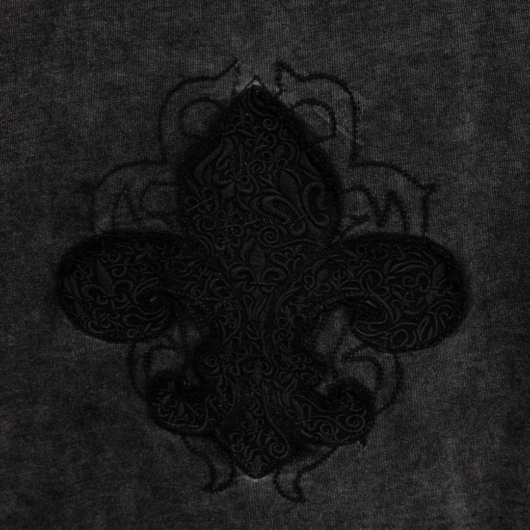 Chrome Hearts 款式：克罗心CH重工水洗做旧十字架贴布工艺短袖