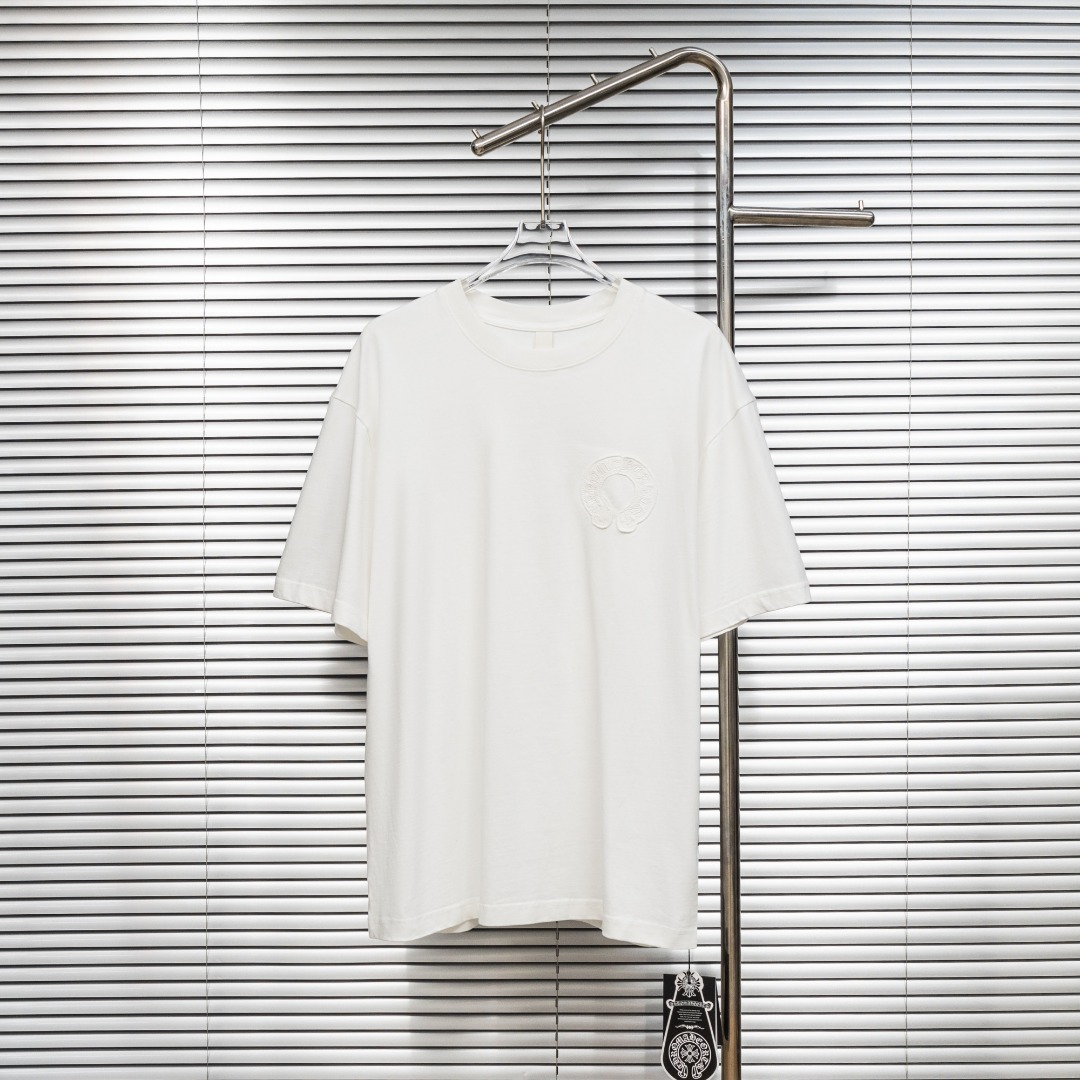 Chrome Hearts 款式：克罗心CH定制金属十字架贴布工艺短袖