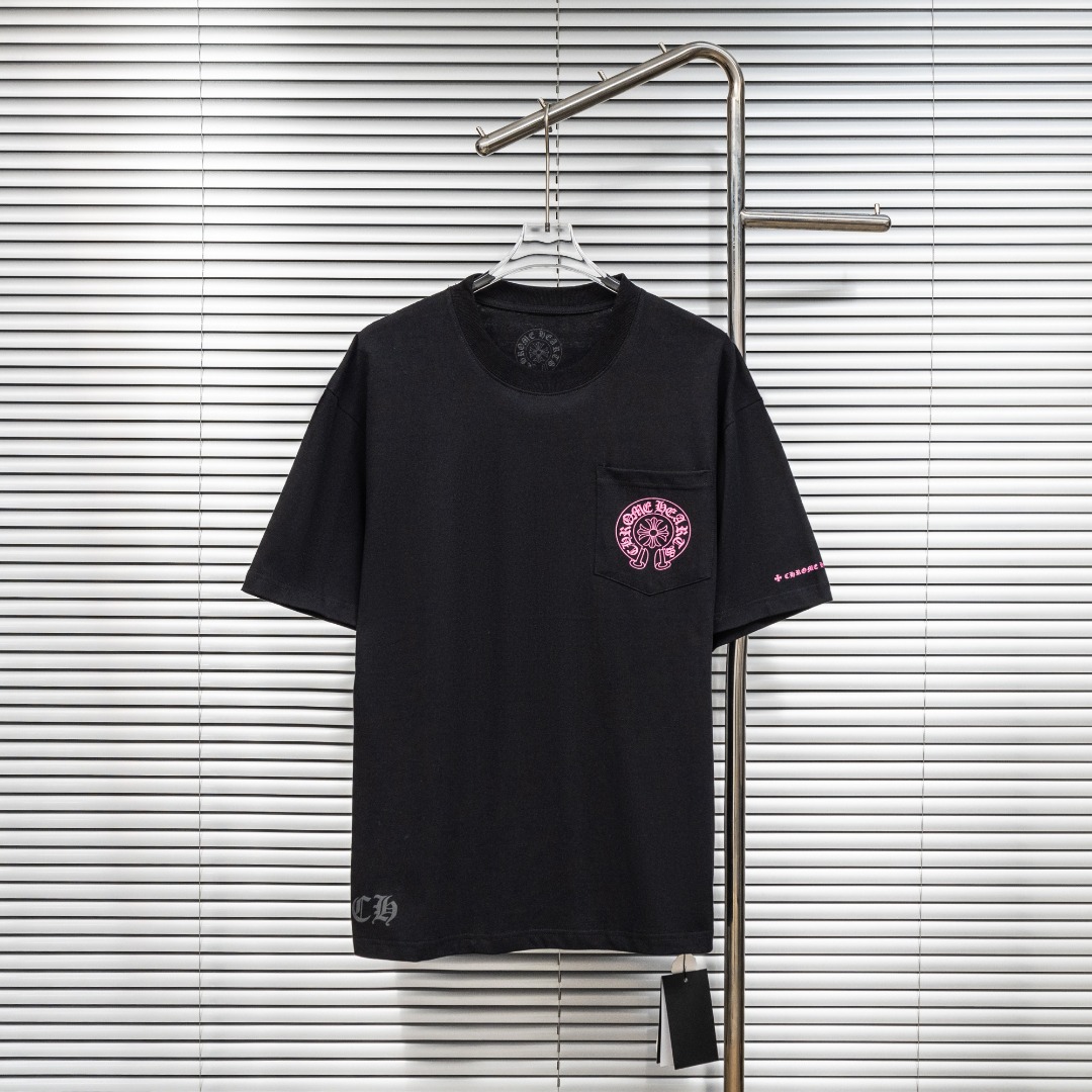 Chrome Hearts 款式：克罗心CH梵文小口袋工艺短袖