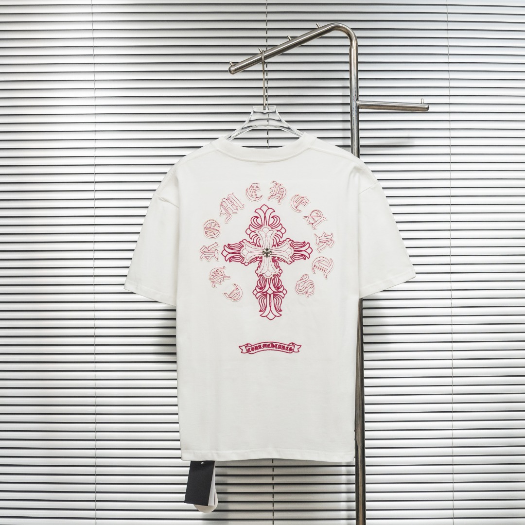 Chrome Hearts 款式：克罗心CH贴布金属工艺十字架刺绣工艺短袖