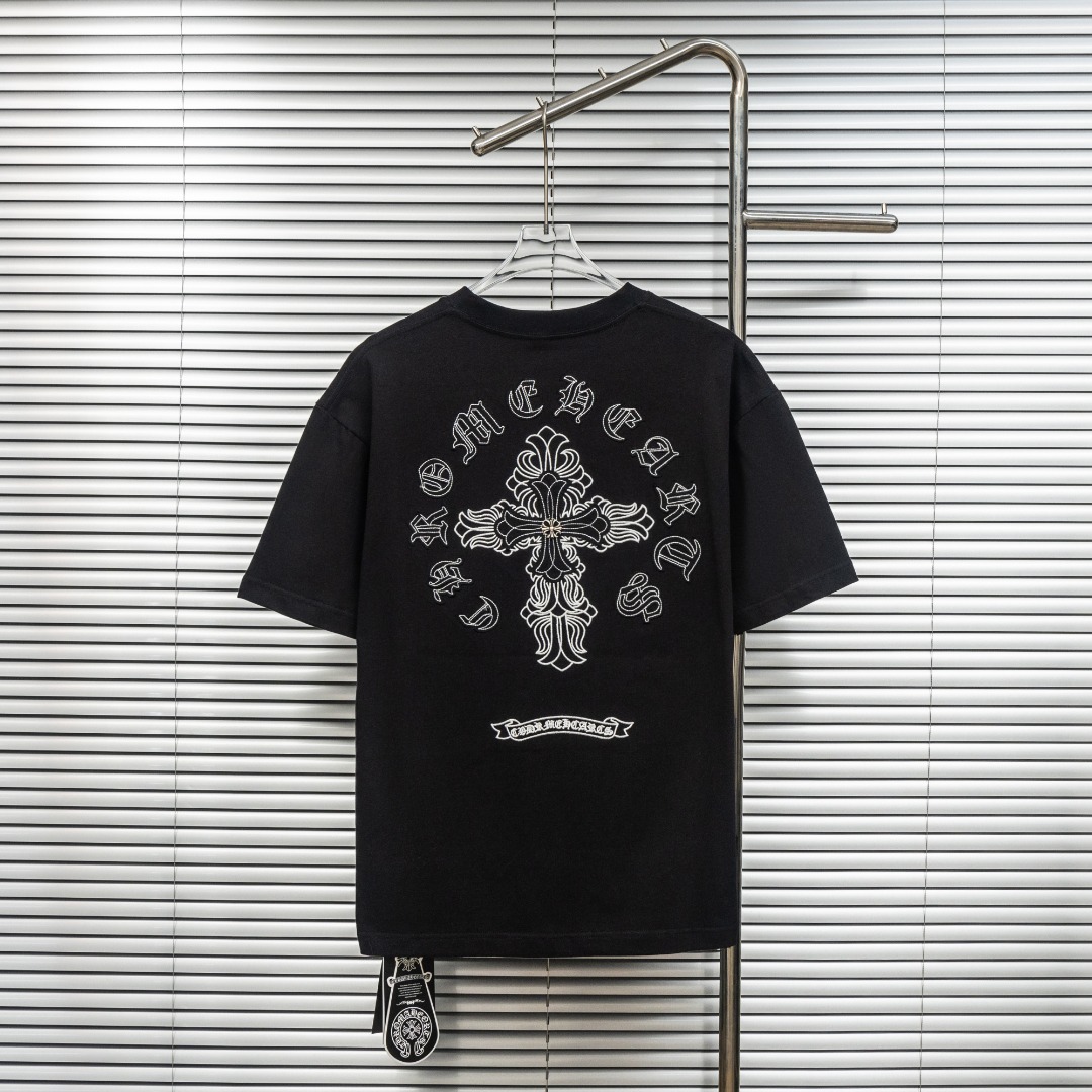 Chrome Hearts 款式：克罗心CH贴布金属工艺十字架刺绣工艺短袖