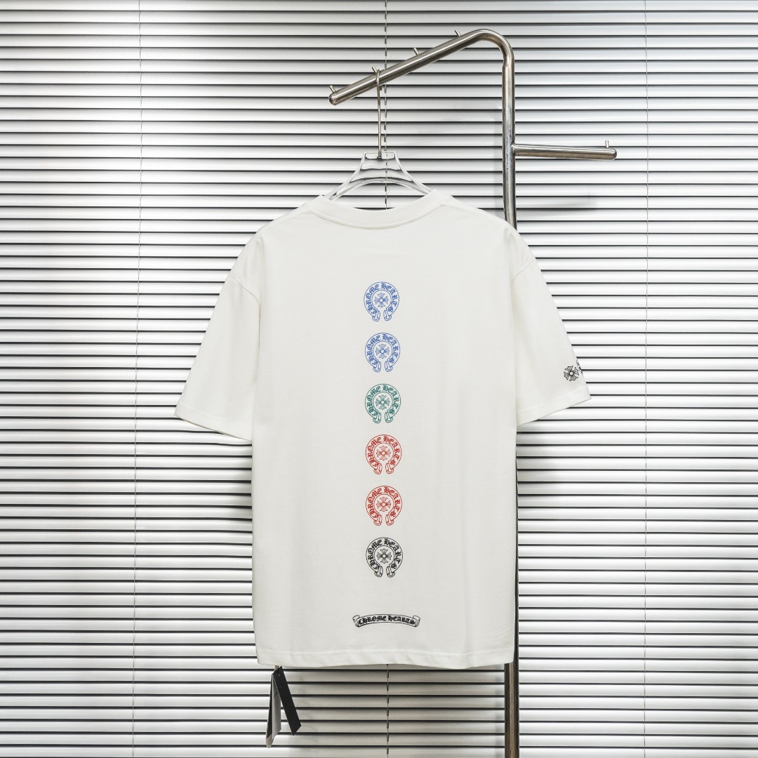 Chrome Hearts 款式：克罗心CH小口袋植绒十字架工艺短袖