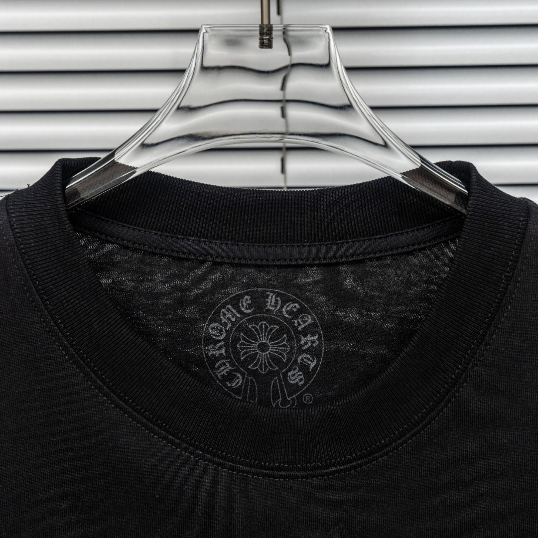 Chrome Hearts 款式：克罗心CH小口袋植绒十字架工艺短袖
