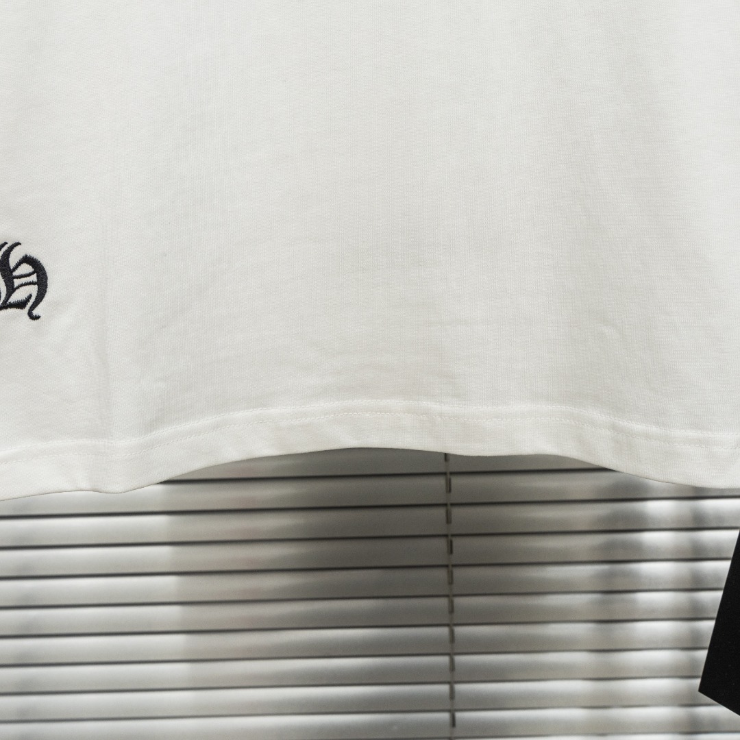Chrome Hearts 款式：克罗心CH彩色十字架马蹄刺绣工艺短袖
